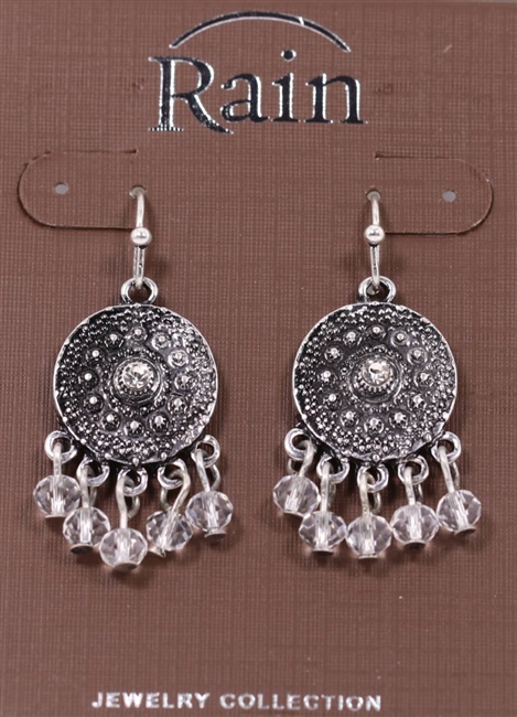 Rain Jewelry Collection, fringed medallion earrings